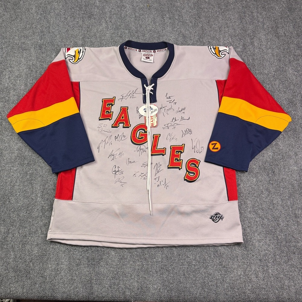 Zephyr Colorado Eagles Hockey Jersey 52 Team Signed Ralph Backstrom CHL Rare NWT